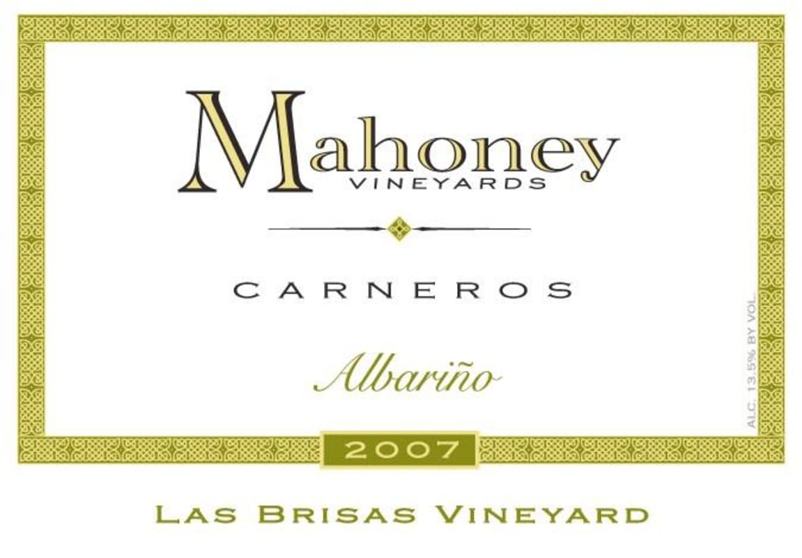 Carneros Wine Company Mahoney Vineyards Las Brisas Vineyard Albarino 2007 Front Label
