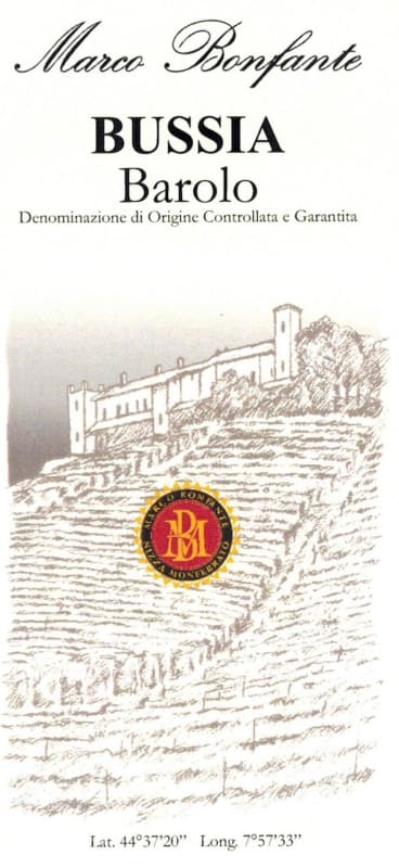 Vignobles Buffeteau Barolo Bussia 2010 Front Label