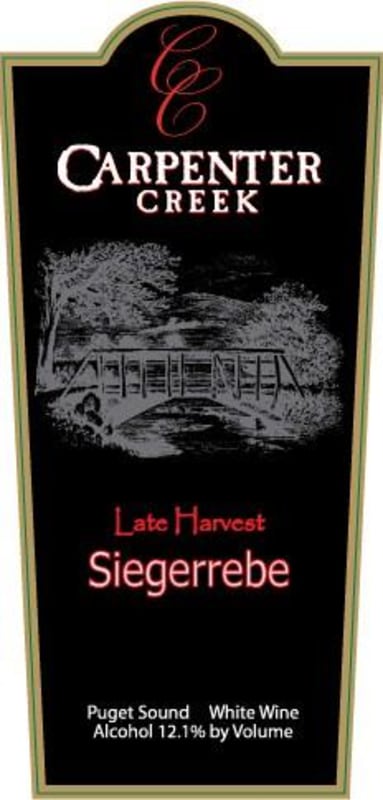 Carpenter Creek Winery Late Harvest Siegerebbe 2009 Front Label