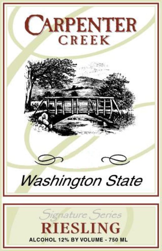Carpenter Creek Winery Signature Series Riesling 2013 Front Label