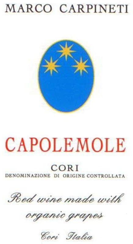 Marco Carpineti Cori Capolemole Rosso 2014 Front Label