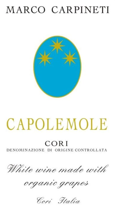 Marco Carpineti Cori Capolemole Bianco 2012 Front Label