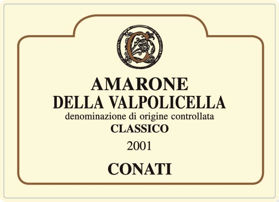 Marco Conati Amarone della Valpolicella Classico 2001 Front Label