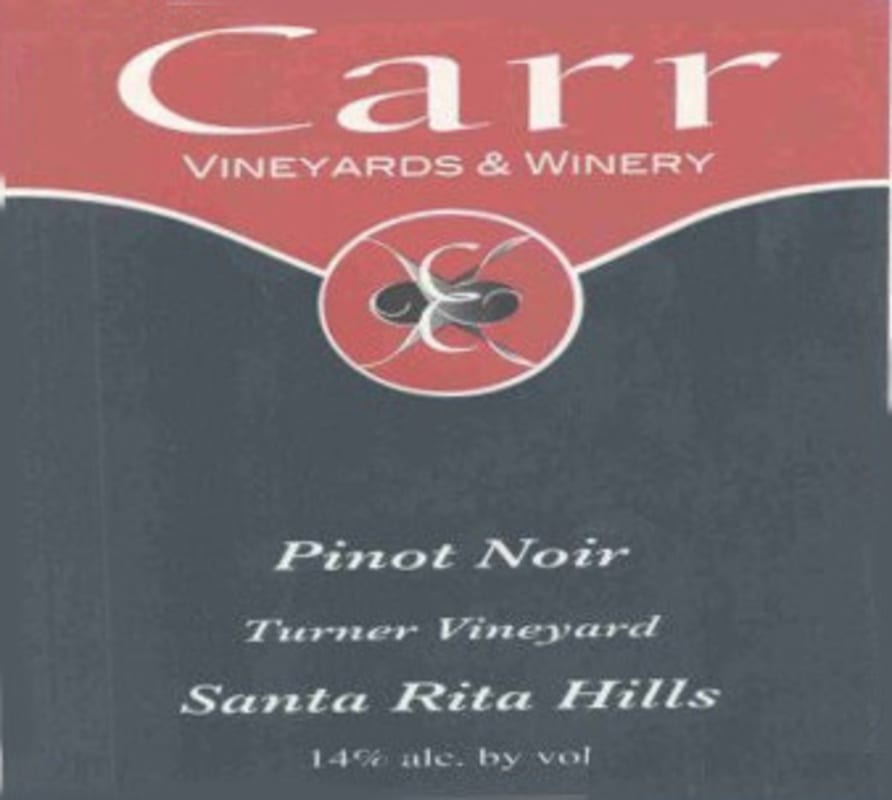 Carr Vineyards & Winery Turner Vineyard Pinot Noir 2005 Front Label