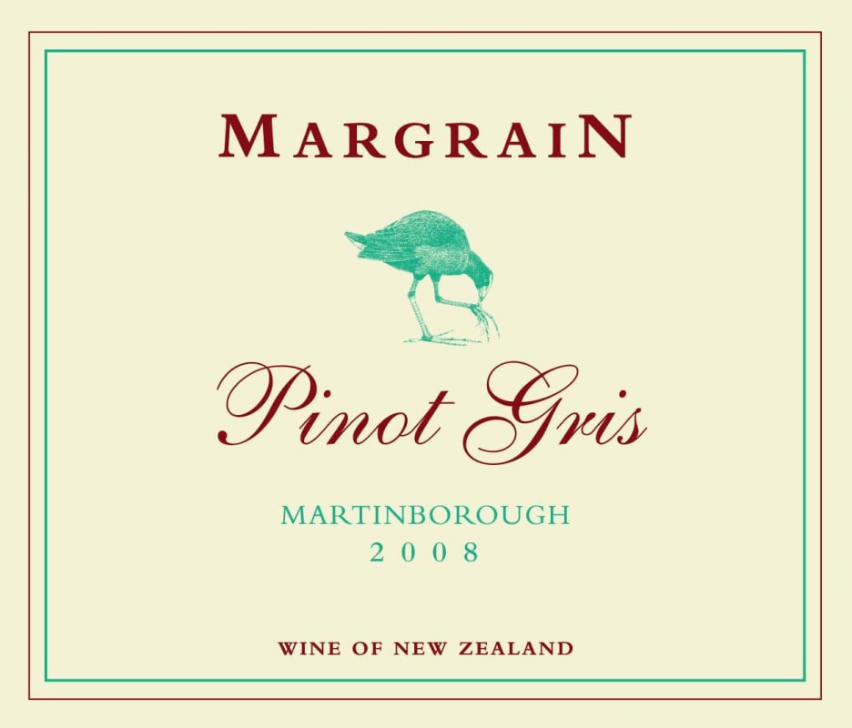 Margrain Vineyard Pinot Gris 2008 Front Label