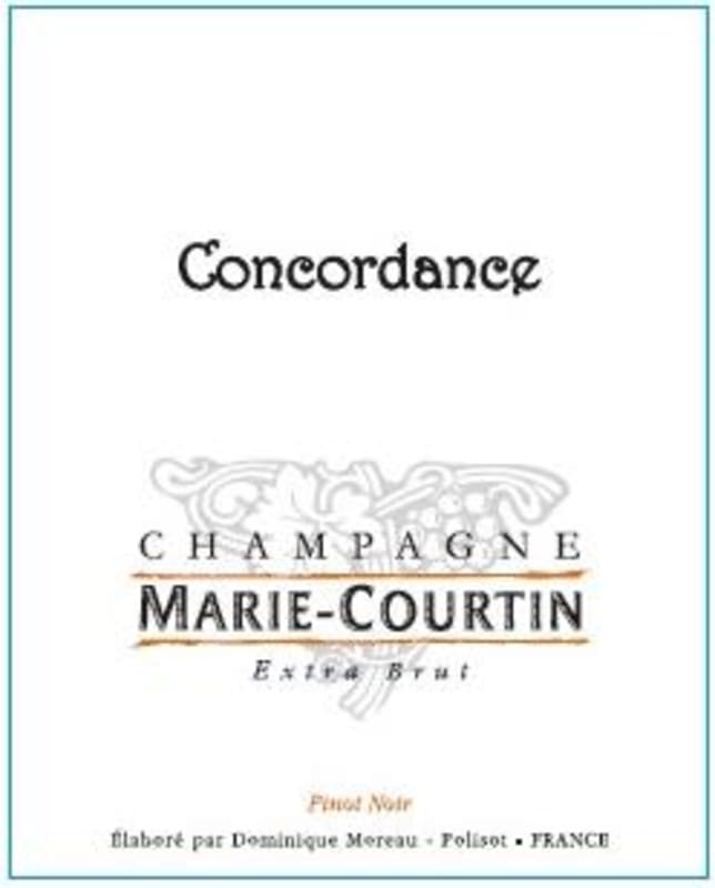 Marie Courtin Concordance Blanc de Noirs Extra Brut 2009 Front Label