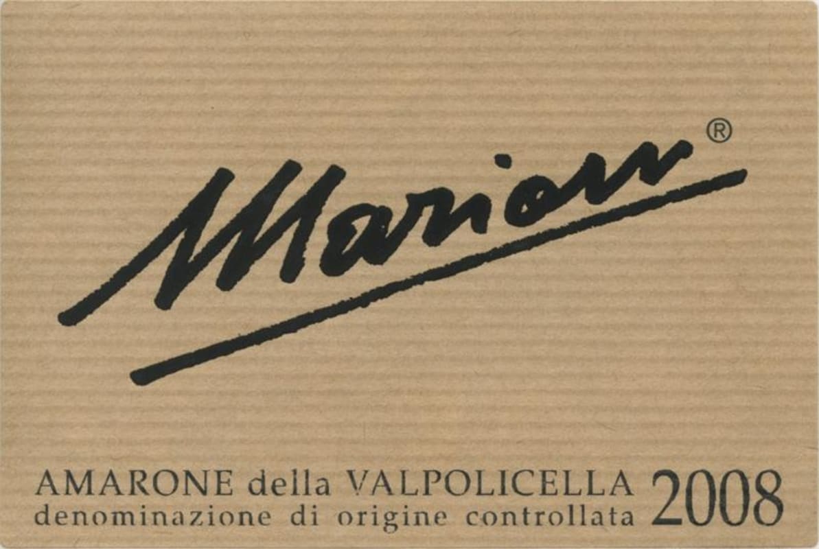 Marion Amarone della Valpolicella 2008 Front Label