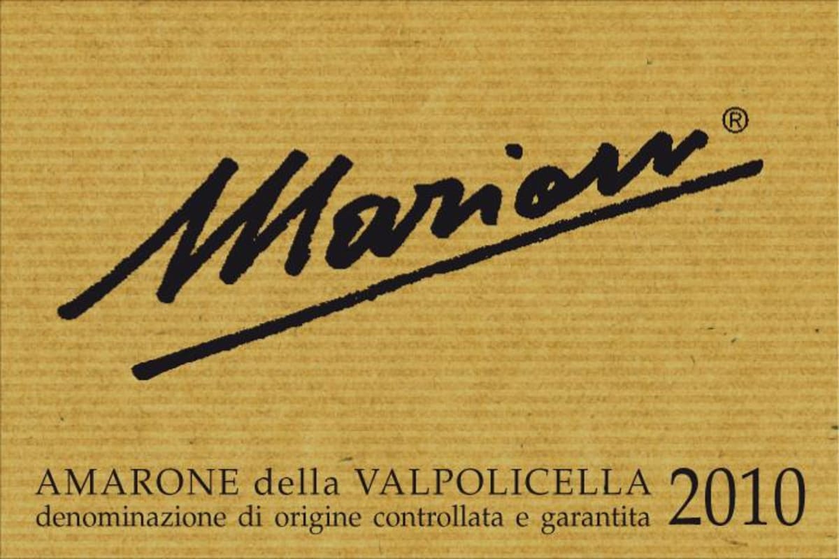 Marion Amarone della Valpolicella 2010 Front Label