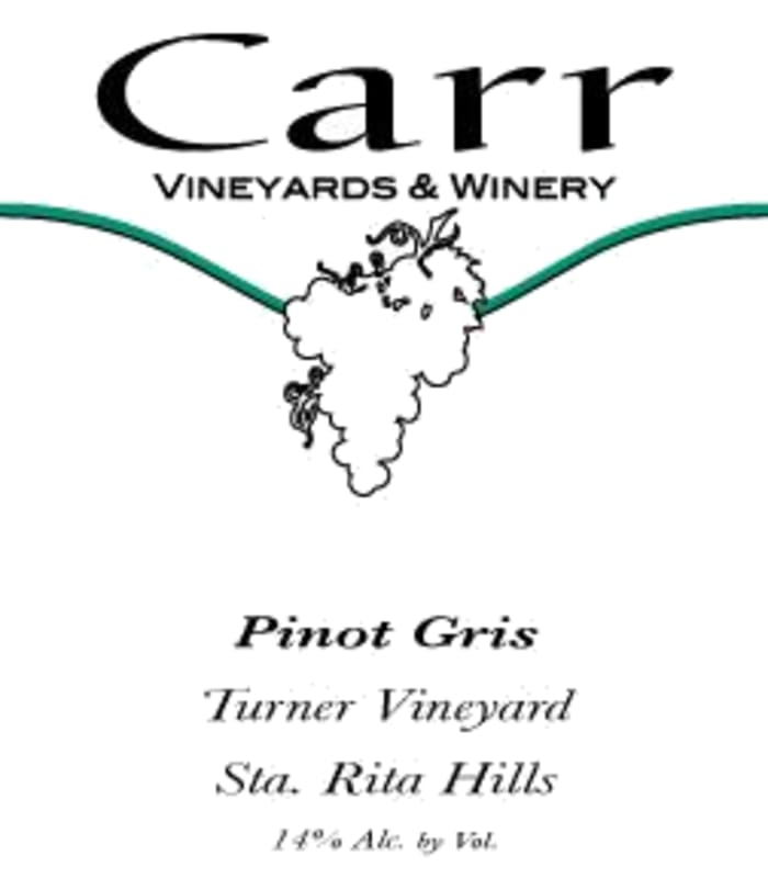 Carr Vineyards & Winery Turner Vineyard Pinot Gris 2013 Front Label
