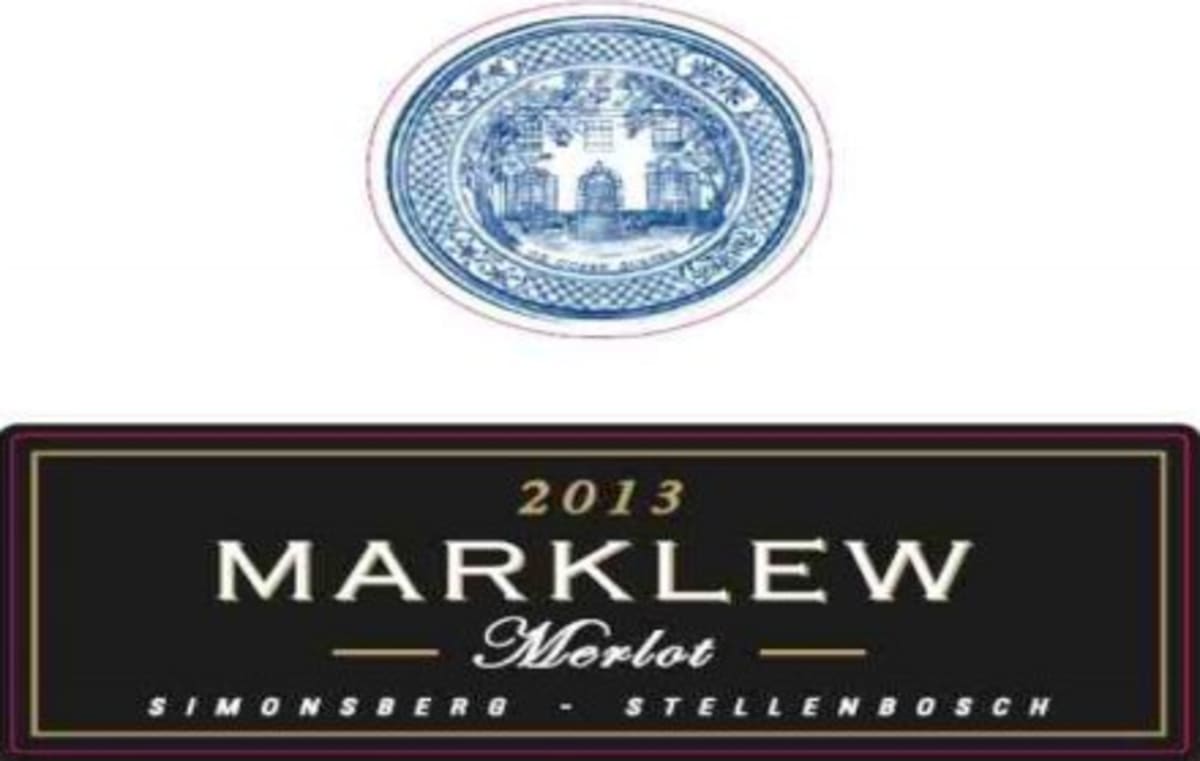 Marklew Merlot 2013 Front Label