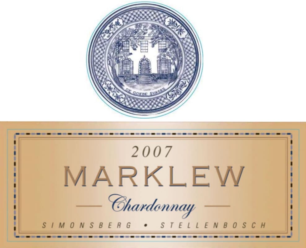 Marklew Chardonnay 2007 Front Label