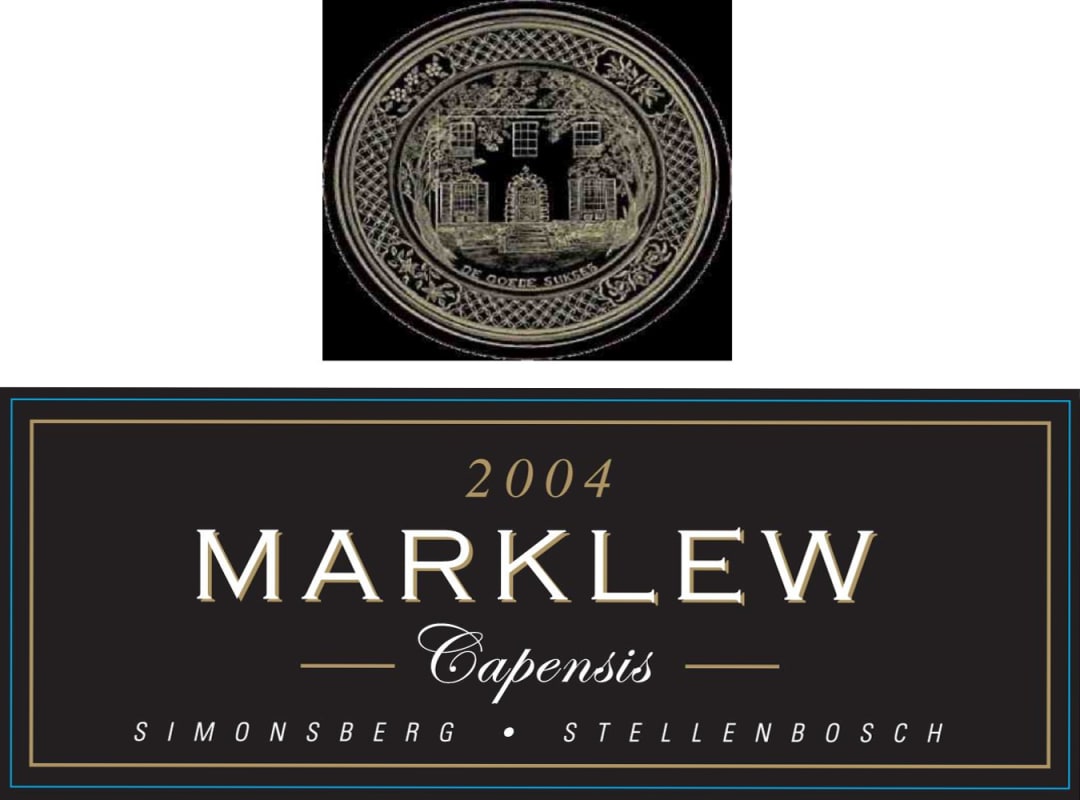 Marklew Capensis Reserve Red 2004 Front Label