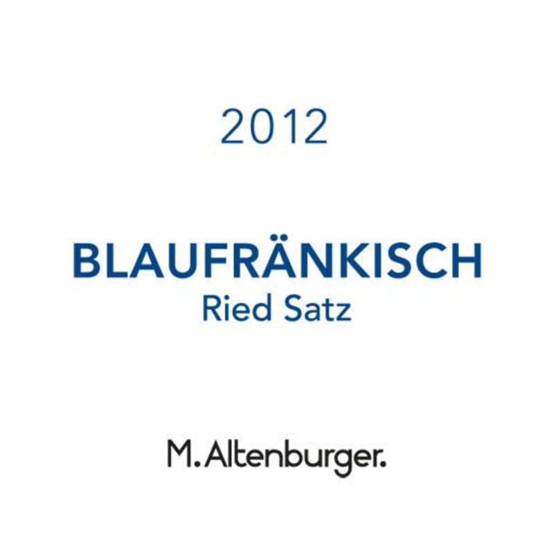 Markus Altenburger Ried Satz Blaufrankisch 2012 Front Label