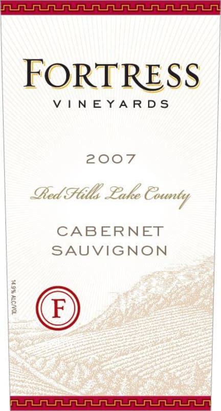 Carruth Cellars Fortress Vineyard Cabernet Sauvignon 2007 Front Label