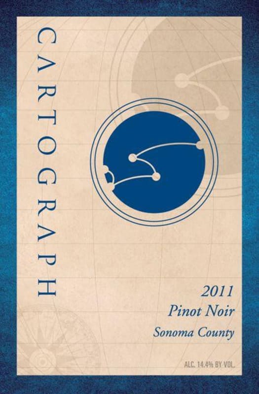 Cartograph Wines Pinot Noir 2011 Front Label