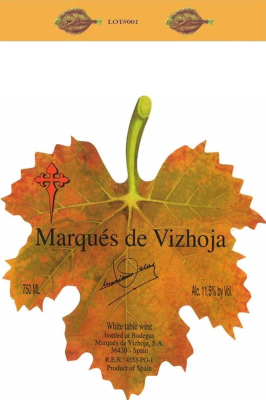 Marques d Vizhoja Rias Baixas 2014 Front Label