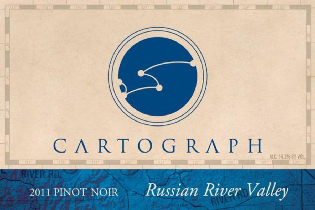 Cartograph Wines Pinot Noir 2011 Front Label