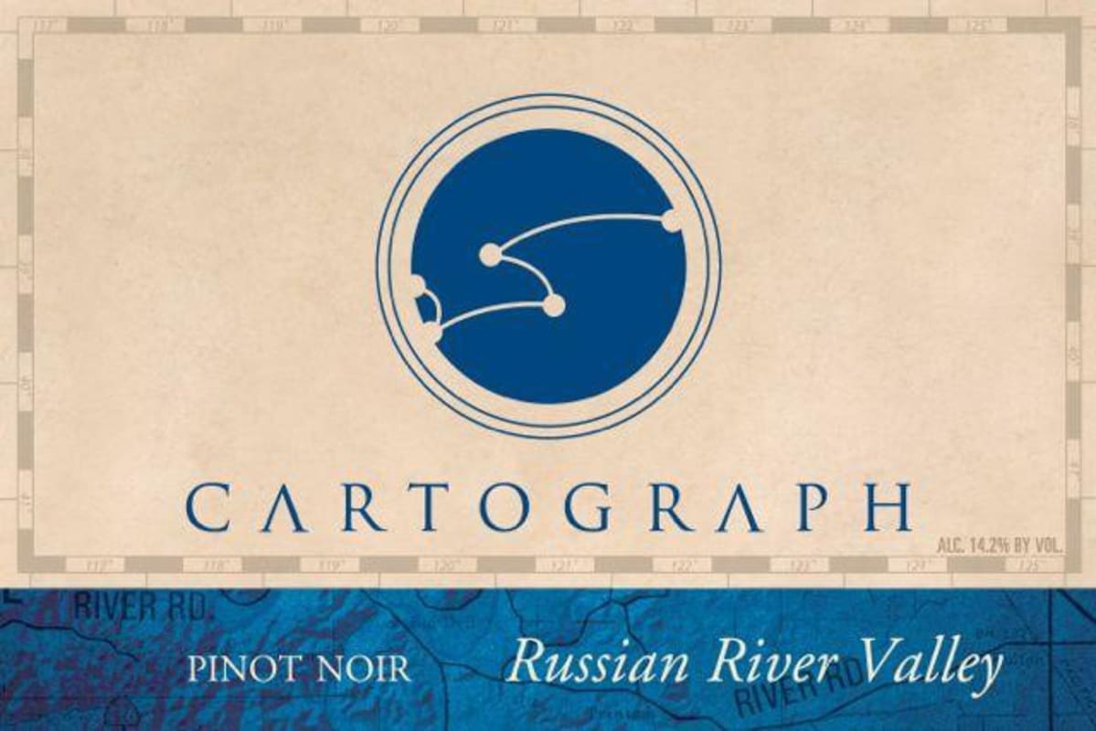 Cartograph Wines Pinot Noir 2014 Front Label