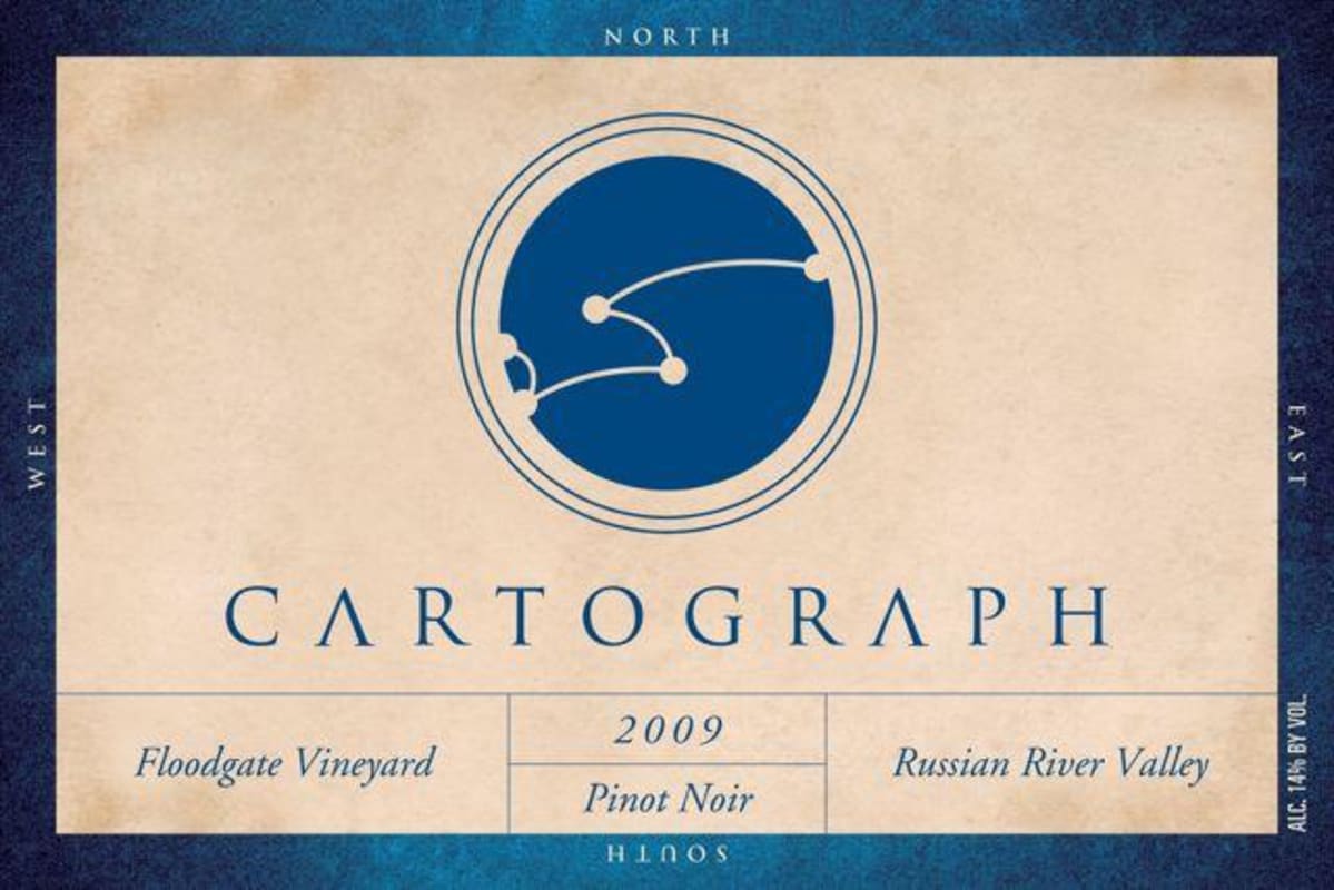 Cartograph Wines Floodgate Vineyard Pinot Noir 2009 Front Label