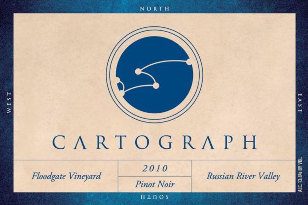 Cartograph Wines Floodgate Vineyard Pinot Noir 2010 Front Label