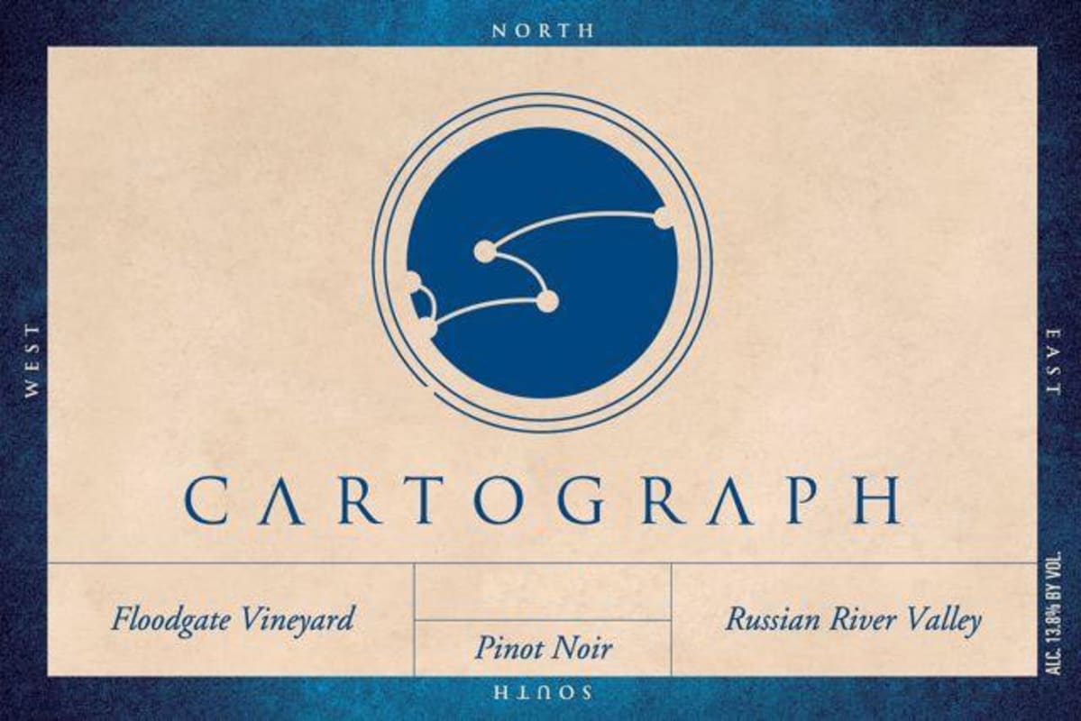 Cartograph Wines Floodgate Vineyard Pinot Noir 2012 Front Label
