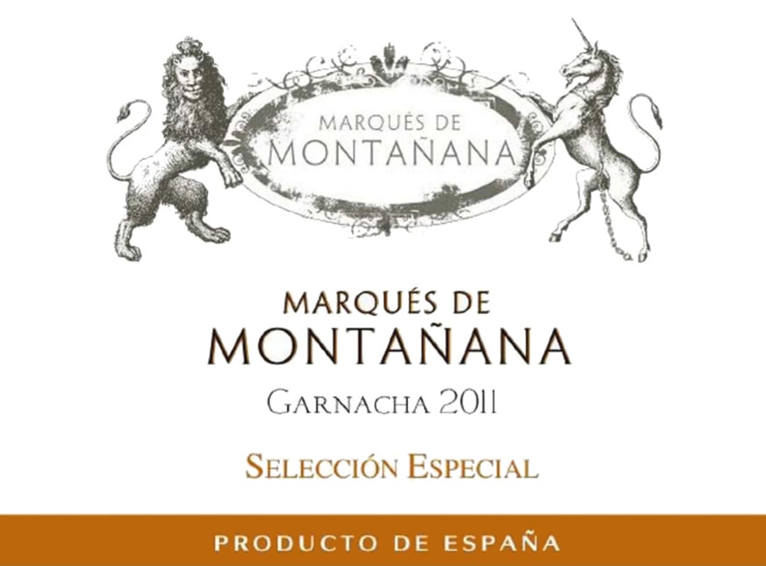 Marques de Montanana Seleccion Especial Garnacha 2011 Front Label