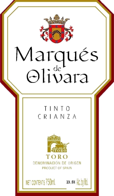 Marques de Olivara Crianza 2007 Front Label