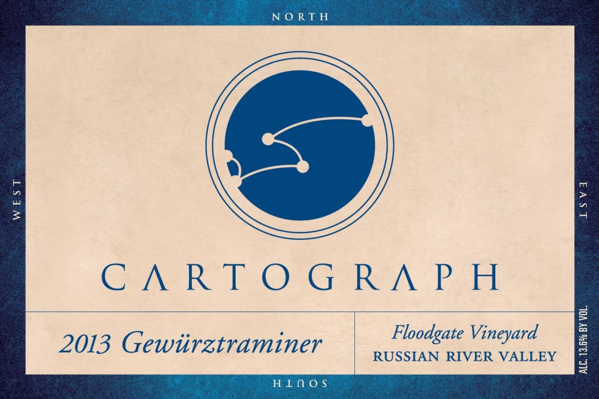 Cartograph Wines Floodgate Vineyard Gewurztraminer 2013 Front Label