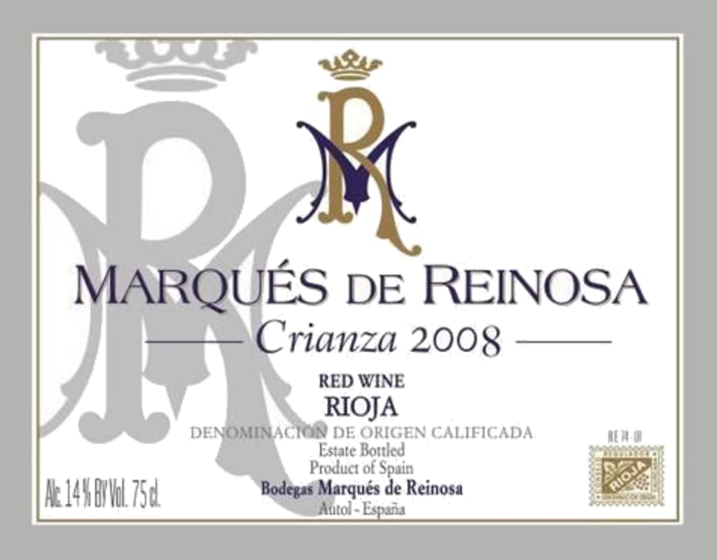 Marques de Reinosa Crianza 2008 Front Label