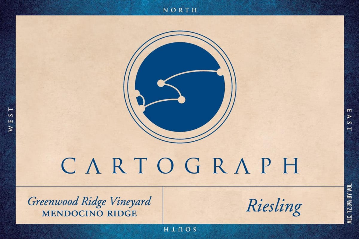 Cartograph Wines Greenwood Riesling 2014 Front Label