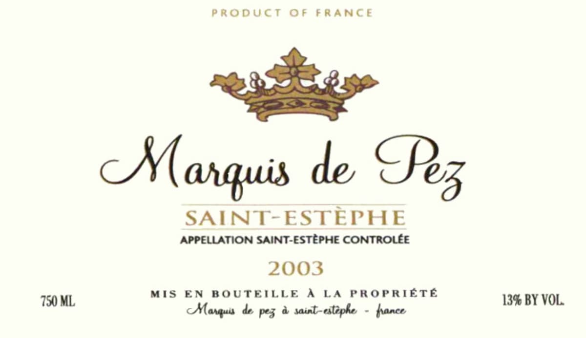 Marquis de Saint-Estephe Marquis de Pez 2003 Front Label