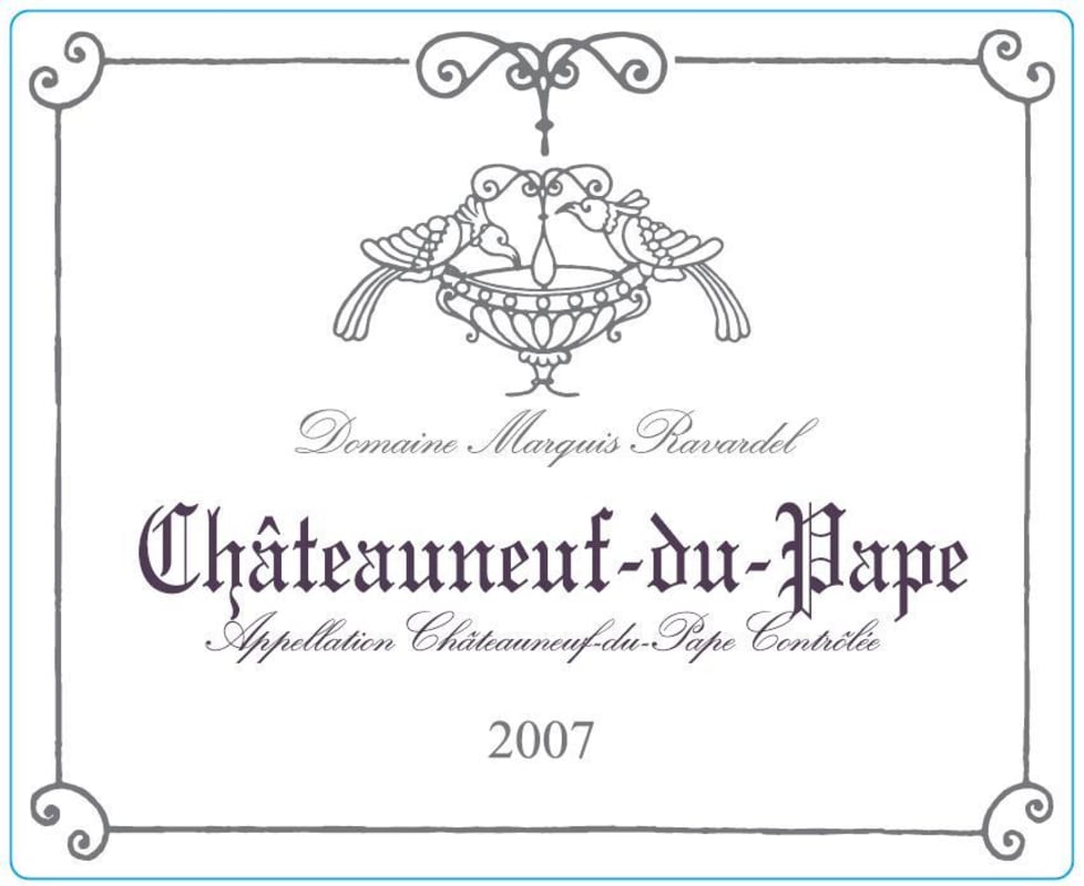Marquis Ravardel Chateauneuf-du-Pape 2007 Front Label