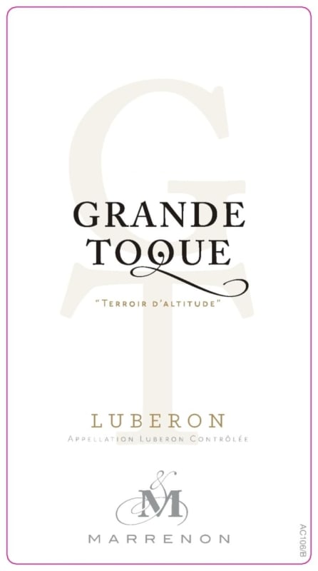 Marrenon Luberon Grande Toque Terroir d'Altitude Blanc 2012 Front Label