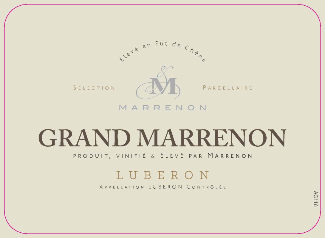 Marrenon Luberon Grand Marrenon Rouge 2012 Front Label