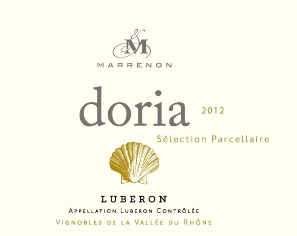 Marrenon Luberon Doria Blanc 2012 Front Label