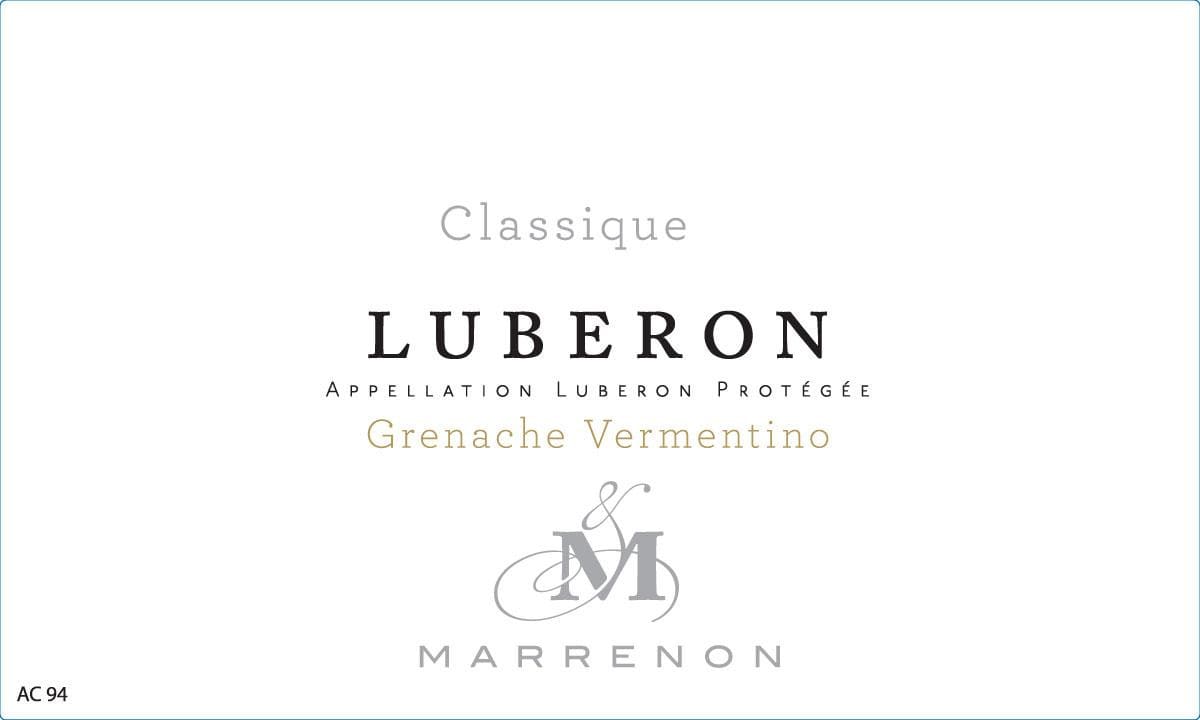 Marrenon Luberon Classique Blanc 2012 Front Label