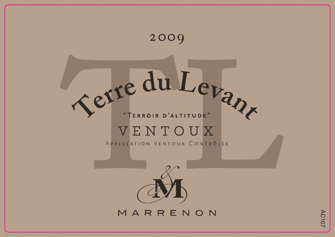 Marrenon Ventoux Terre du Levant 2009 Front Label