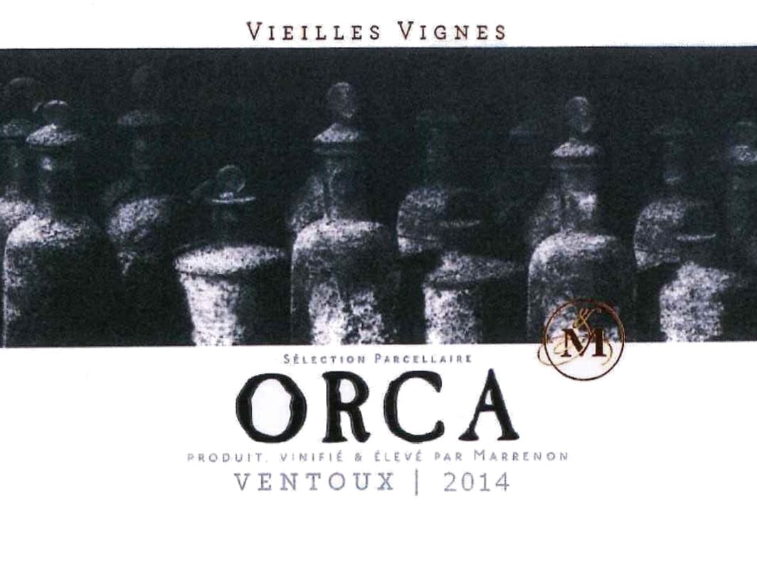 Marrenon Ventoux Orca Vieilles Vignes 2014 Front Label