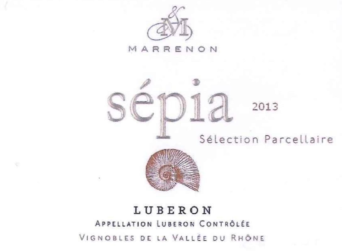 Marrenon Luberon Rouge Sepia 2013 Front Label