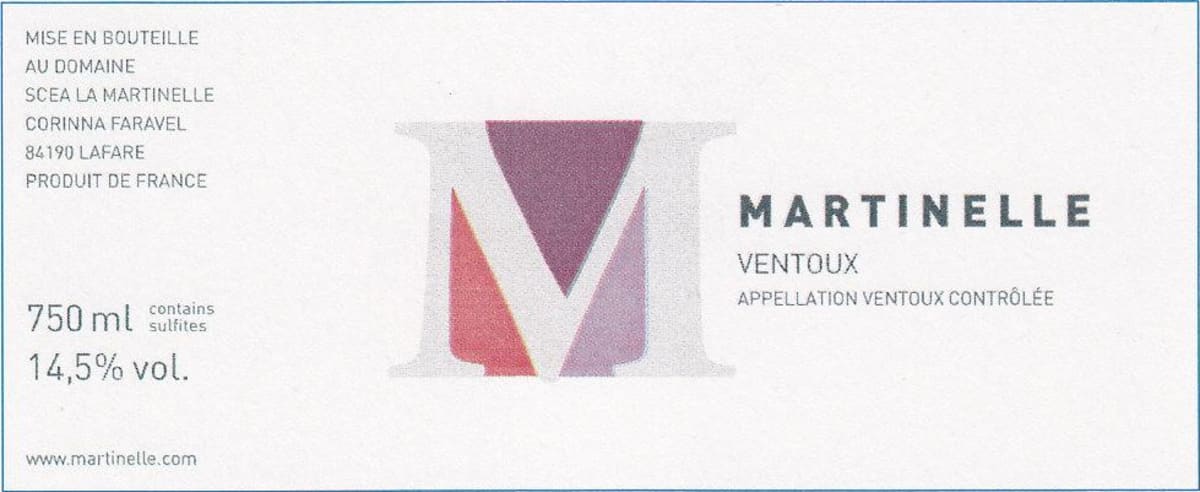 Martinelle Ventoux 2013 Front Label