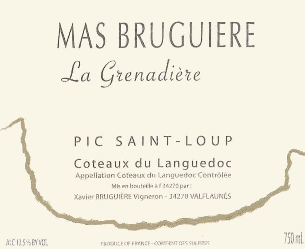 Mas Bruguiere Pic Saint-Loup La Grenadiere 2008 Front Label