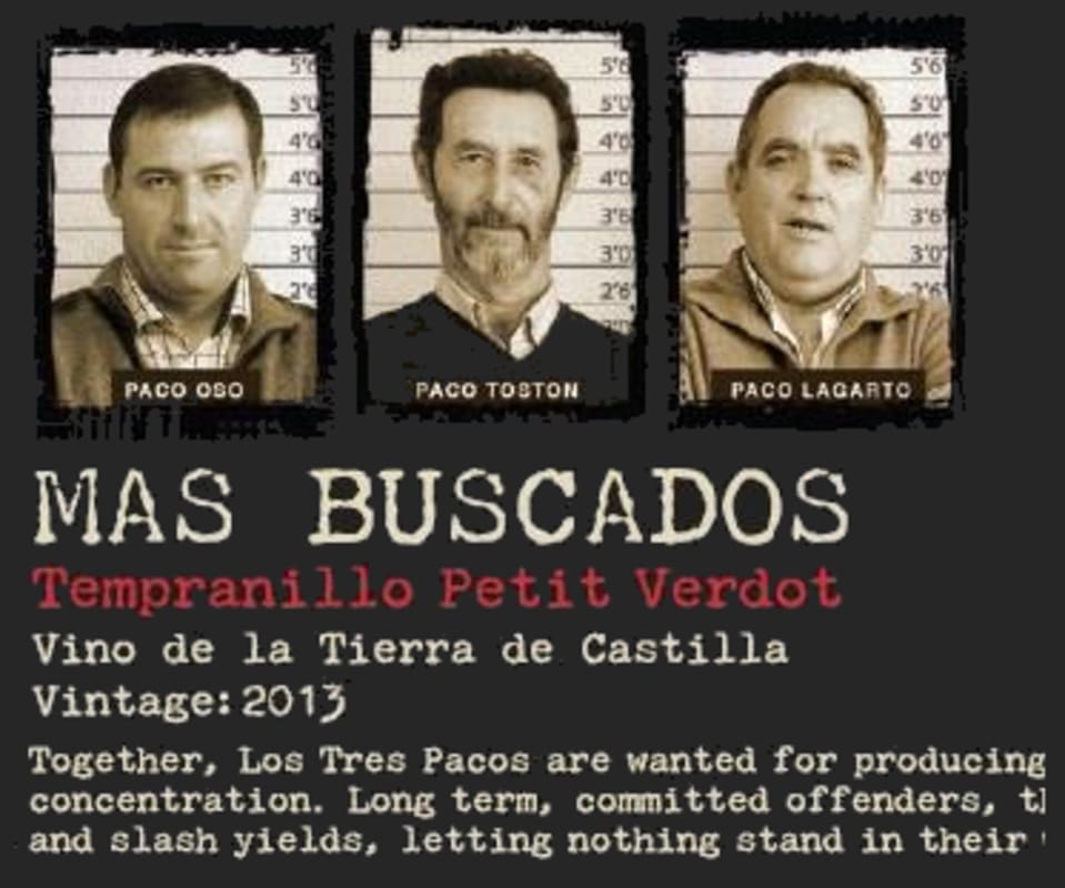 Mas Buscados Tempranillo Petit Verdot 2013 Front Label