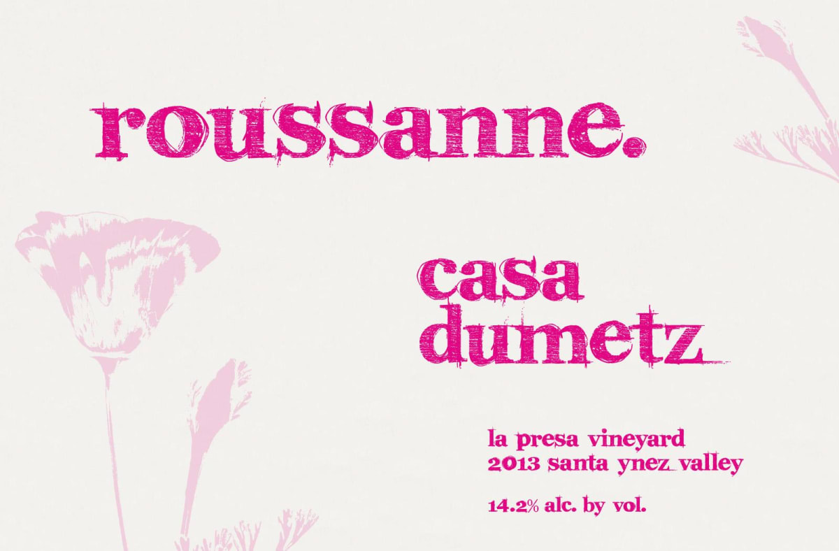 Casa Dumetz Roussanne 2013 Front Label