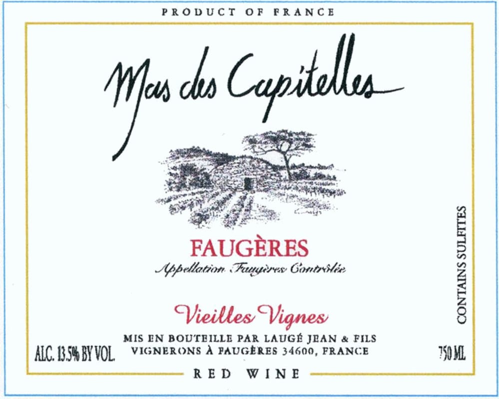 Mas des Capitelles Faugeres Vieilles Vignes 2008 Front Label