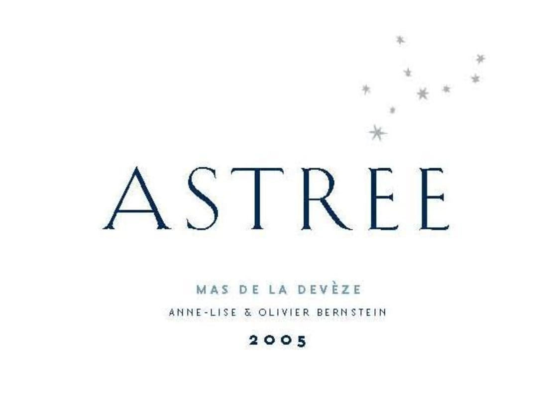 Mas De La Deveze Cotes du Roussillon Villages Astree 2005 Front Label