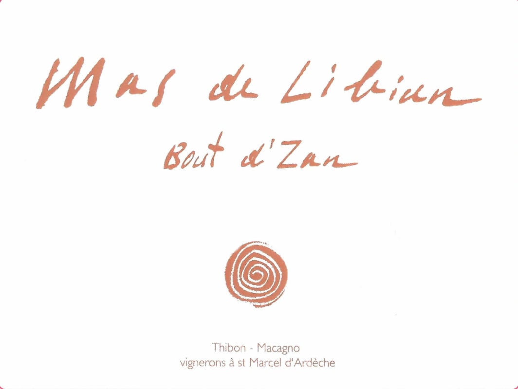 Mas de Libian Cotes du Rhone Bout d'Zan 2014 Front Label