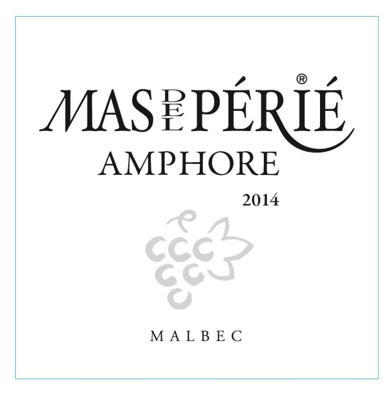 Mas del Perie Cahors Amphore Malbec 2014 Front Label