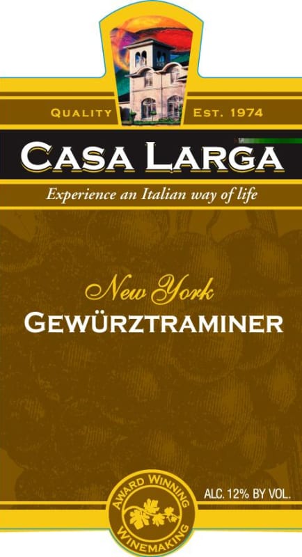 Casa Larga Gewurztraminer 2011 Front Label