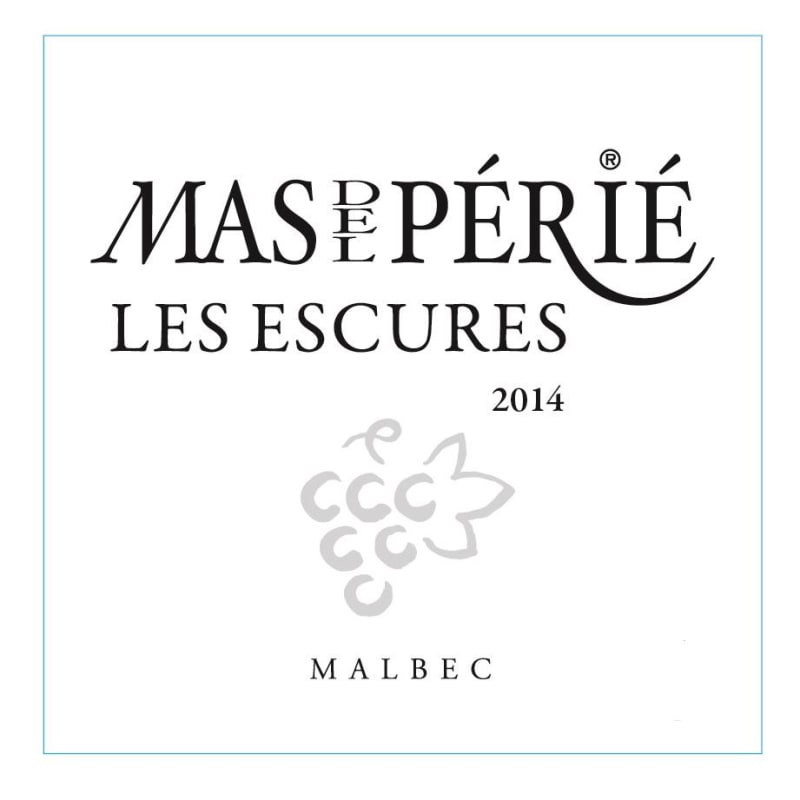 Mas del Perie Cahors Les Escures 2014 Front Label