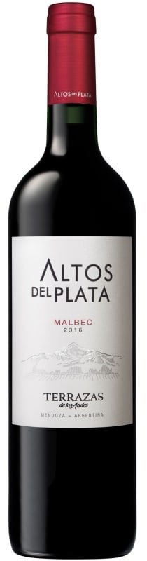 Terrazas de los Andes Altos del Plata Malbec 2016 Front Bottle Shot